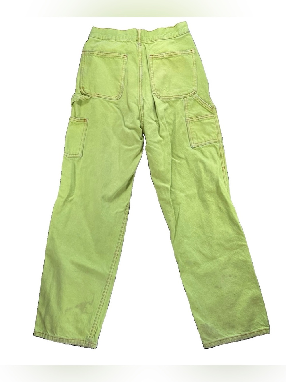 J. Galt Carpenter Cargo Jeans Women's Small Green Baggy Utility Y2K Pockets